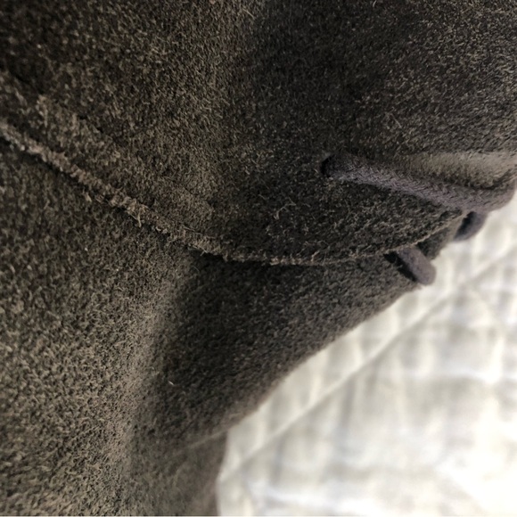 Great condition Franco Sarto Women’s Sz 9 Gray Suede Wedge Heel Lace-Up Booties - Picture 8 of 12